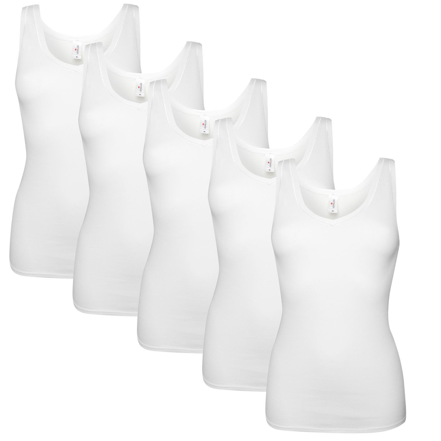 Schöller Unterhemd Basic Baumwolle (5-St) mit günstig online kaufen