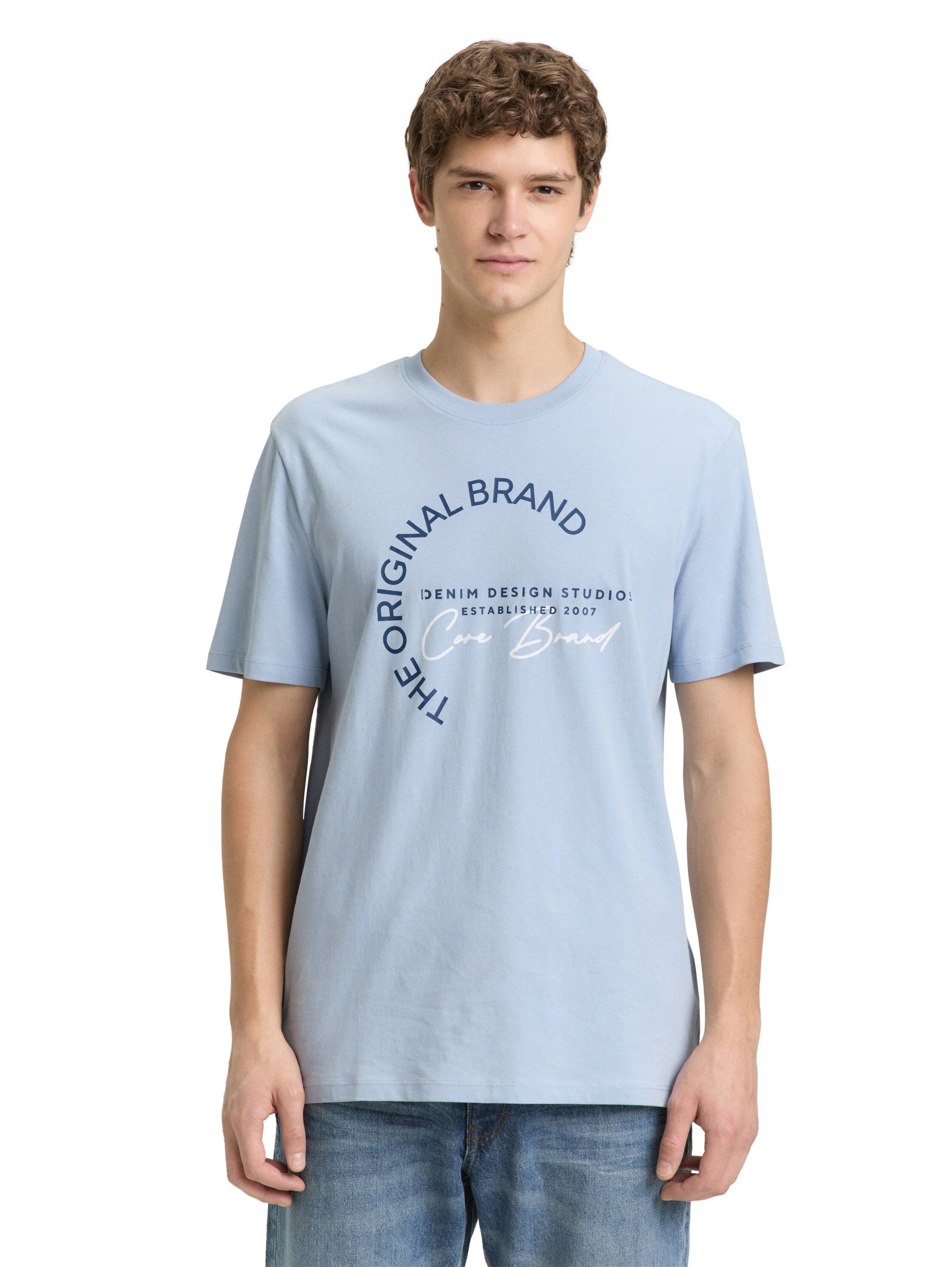 TOM TAILOR Denim Kurzarmshirt mit Logo-Print