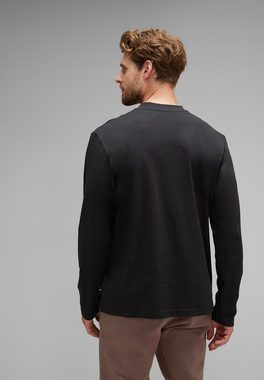 STREET ONE MEN Langarmshirt mit Knopfleiste