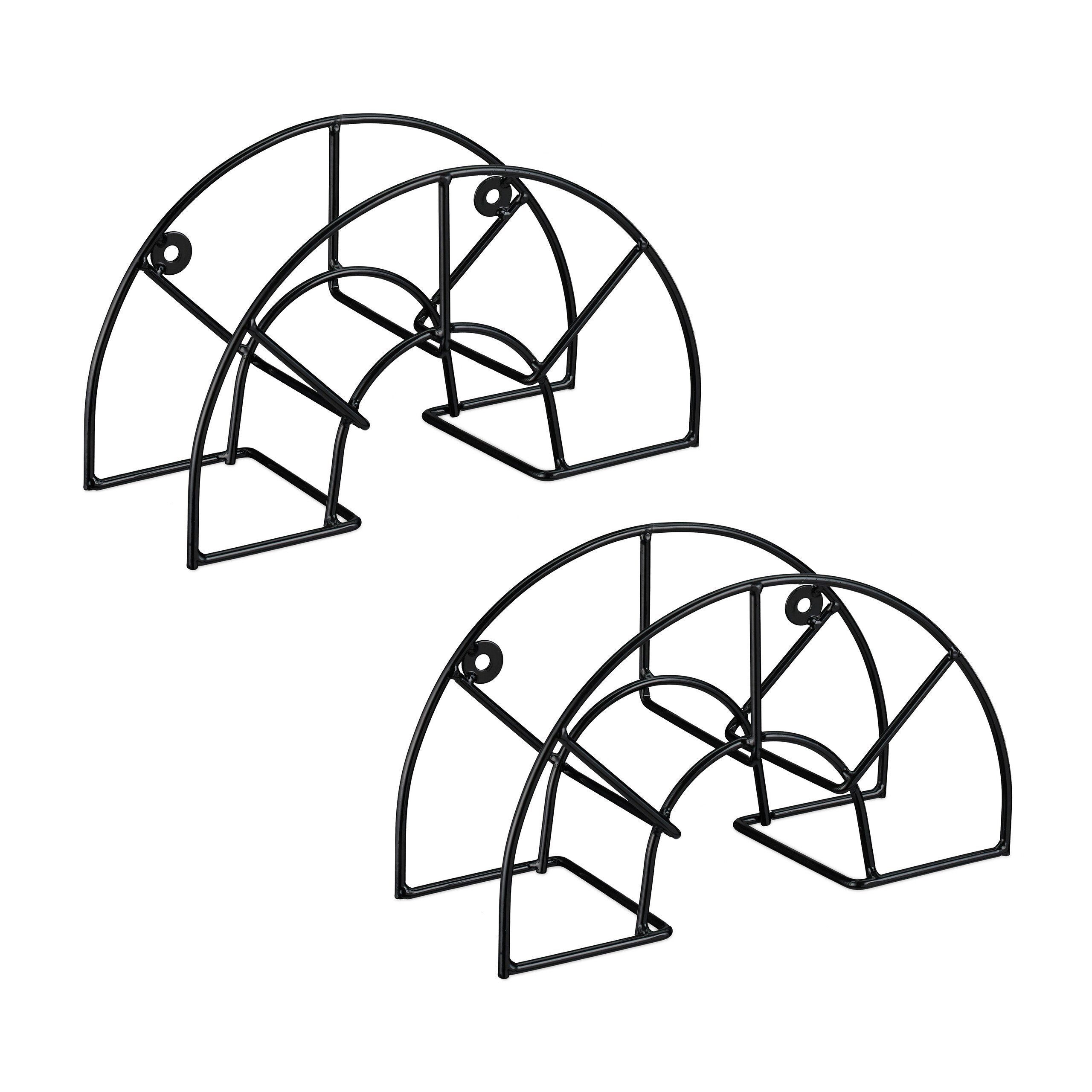 relaxdays Schlauchhalterung Schlauchhalter Wandmontage 2er Set, (2-tlg)