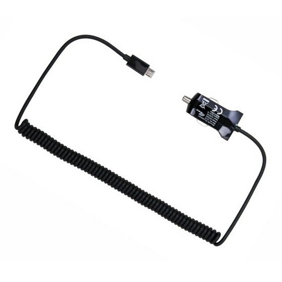 AIV KFZ 12V 24V Ladekabel Micro-USB Spiral-Kabel Smartphone-Kabel,  micro-USB, Lade-Adapter für PKW Auto LKW Wohnmobil NFZ, für Handy, Navi,