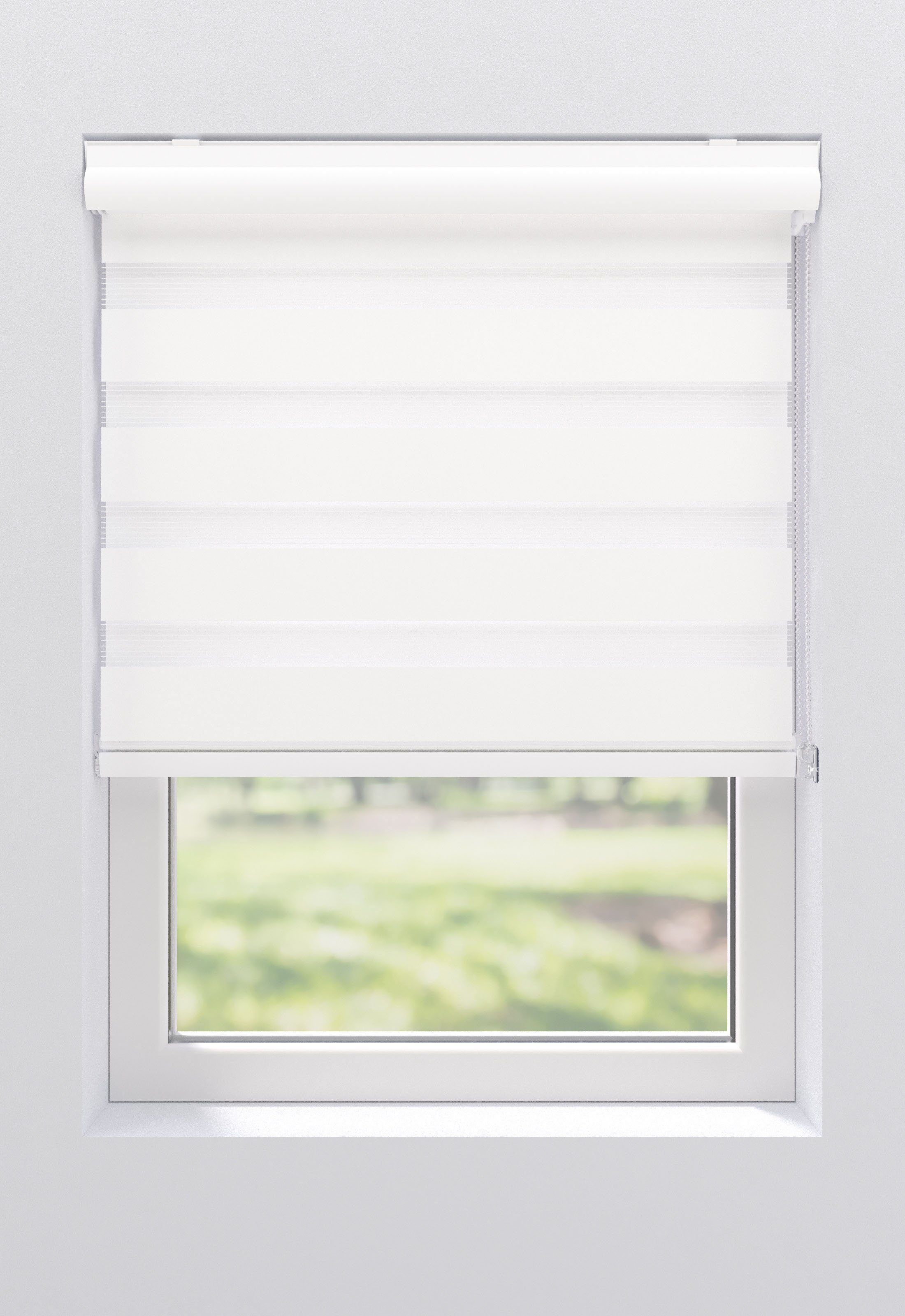 Doppelrollo Greta, my home, Lichtschutz, ohne Bohren, freihängend, Klemmträger mit Feststellschraube, mit Kassette, Befestigung mit Klemmträgern