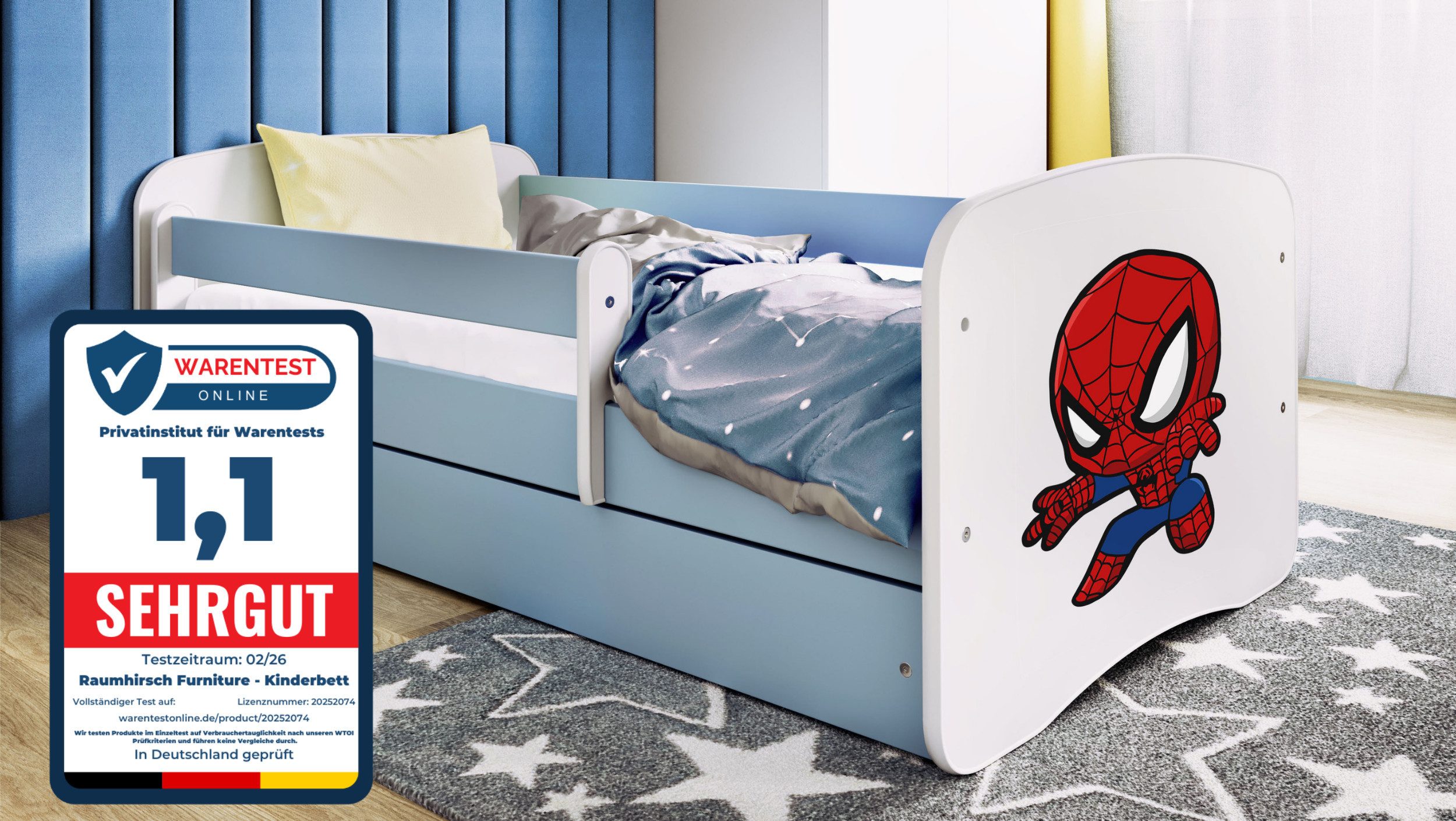 Raumhirsch Furniture Kinderbett 70x140, 80x160, 80x180 cm - Komplettset mit günstig online kaufen