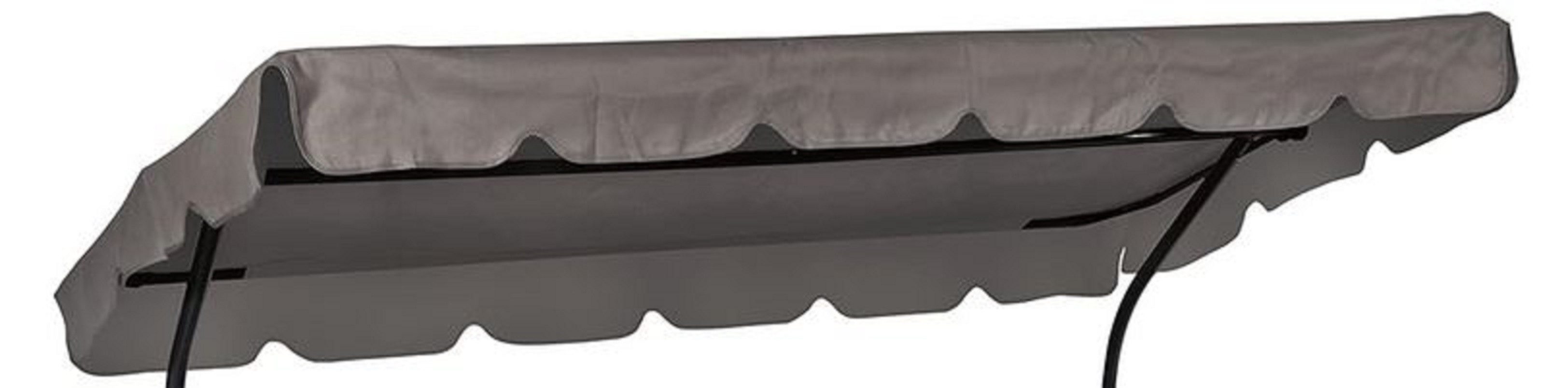 Leco Hollywoodschaukelersatzdach Ersatzdach für Doppelliege Anthrazit Ersatzbezug, wasserabweisend imprägniert