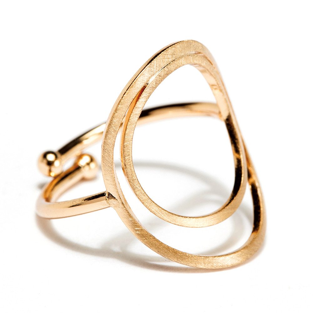 Sergio Engel Fingerring Pura Ring 17 Minimalistischer Doppelkreisring in Edelstahl (1-tlg)