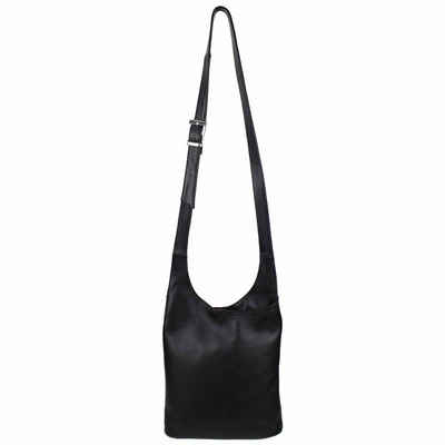 ITALYSHOP24 Schultertasche »Made in Italy Damen Leder Tasche CrossOver«, Handtasche, Umhängetasche, Shopper, Bodybag