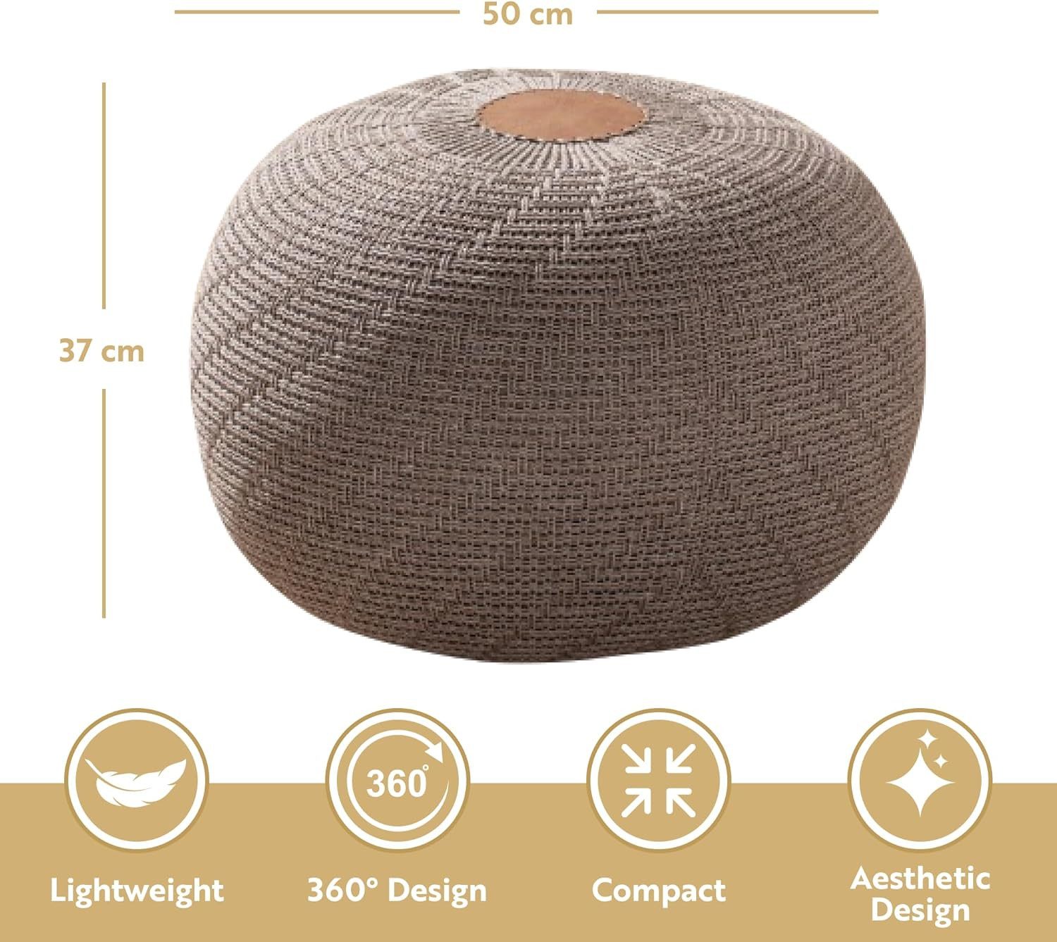 English Home Pouf ENGLISH HOME Pouf Hocker, Rund Sitzpouf, Sitzhocker, Sitz günstig online kaufen