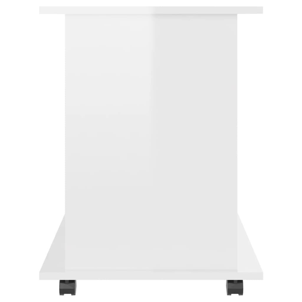 (1-St) vidaXL Hochglanz-Weiß cm 60x45x60 Fächerschrank Holzwerkstoff Rollschrank