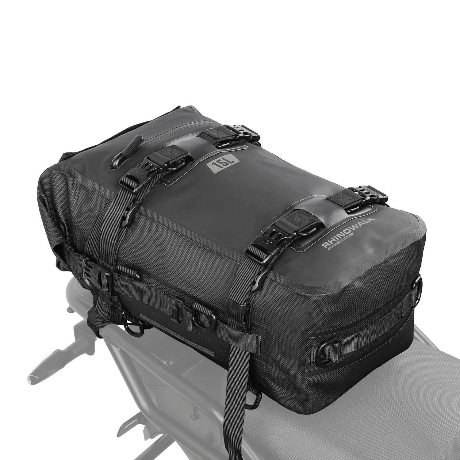 Satteltasche Sitztasche Wasserdicht 8L 15L 30L Satteltasche Hecktasche Schwarz-15l