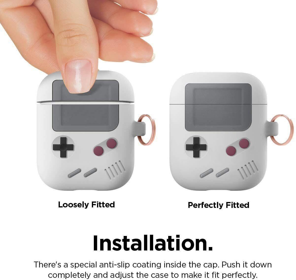 Widmann-Shop Kopfhörer-Schutzhülle AirPods Hülle Gameboy 1 & 2 & 3 & PRO Retro Case Konsole, Retro – Bild 3 von 5