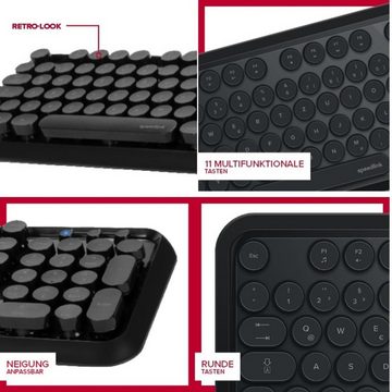 Speedlink CIRCLE Retro Tastatur Schwarz PC-Tastatur (Erweiterte Funktionstasten)