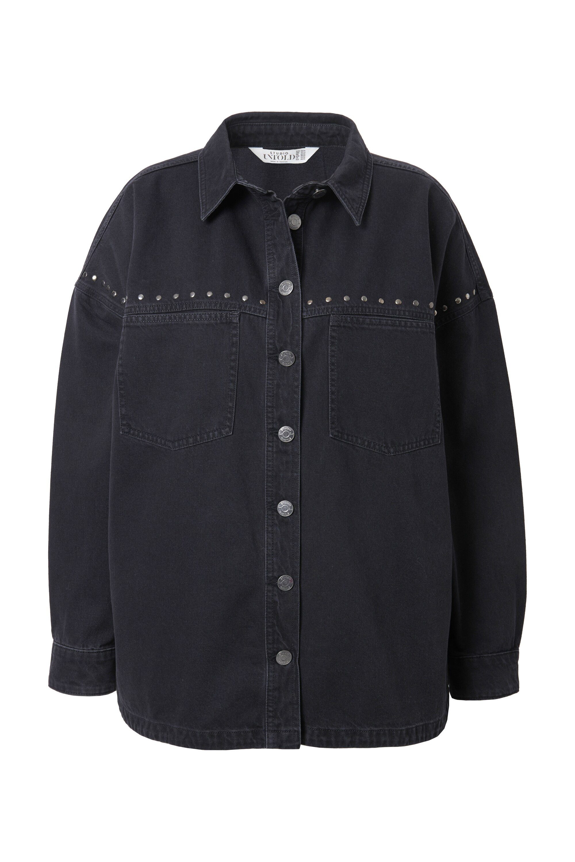 Studio Untold Hemdbluse Jeanshemd oversized Ziernieten günstig online kaufen