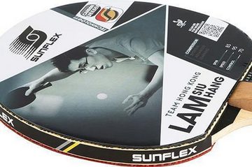 Sunflex Tischtennisschläger LAM SIU HANG + 3x SX+ Bälle, Tischtennis Schläger Set Tischtennisset Table Tennis Bat Racket