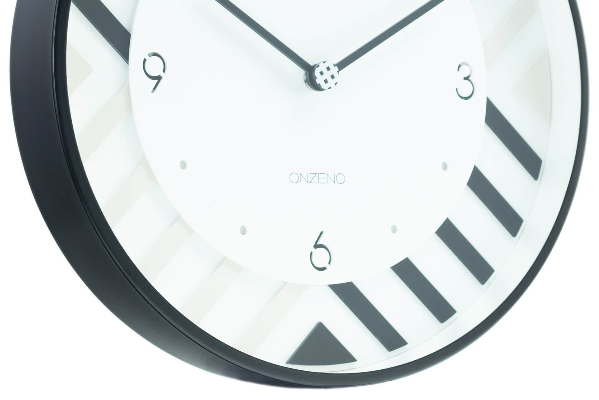 30x30x5.1 THE Design-Uhr) cm (handgefertigte PATTERNED. ONZENO Wanduhr
