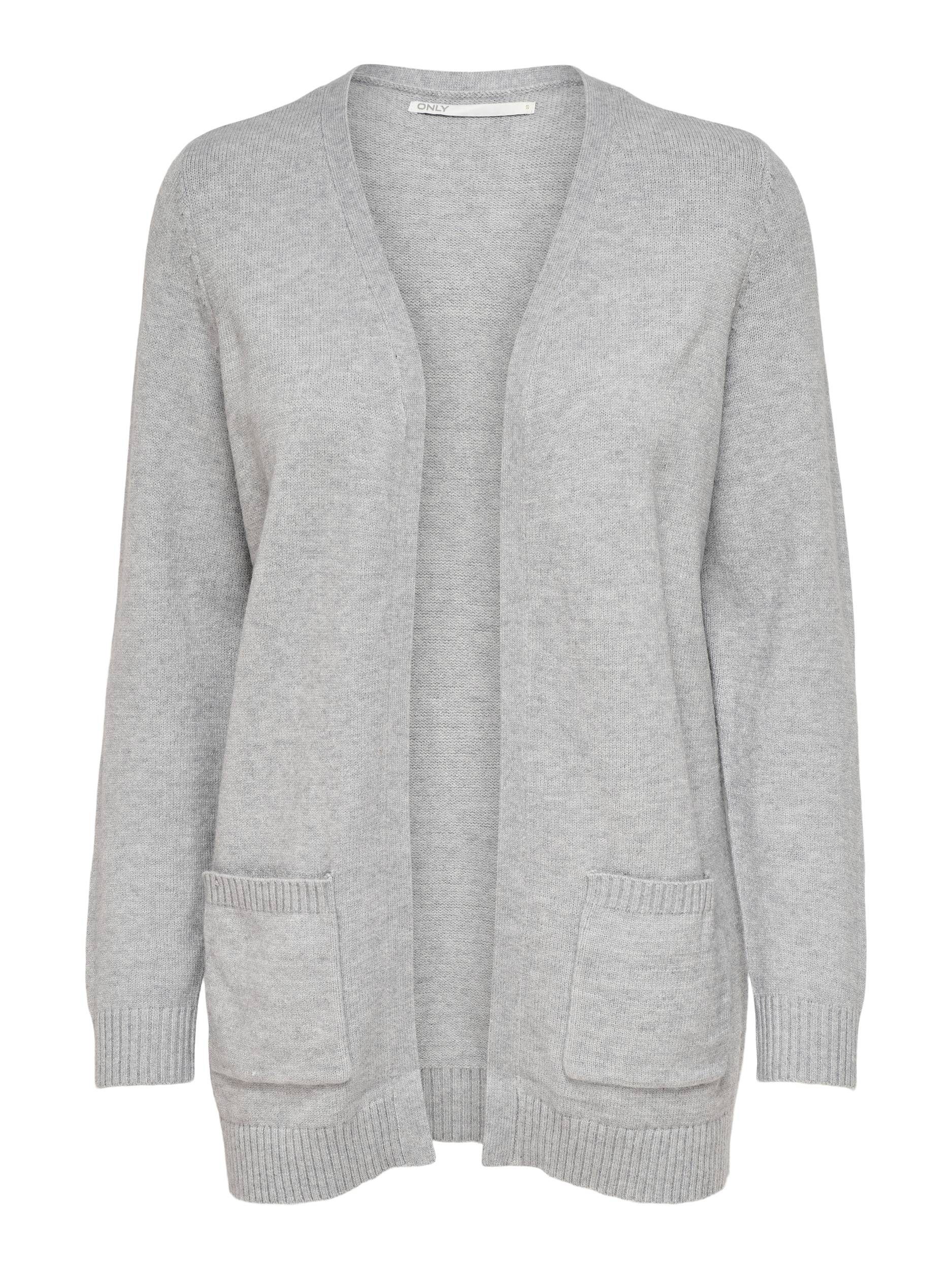 Melange NOOS L/S ONLLESLY Grey Strickjacke Light OPEN CARDIGAN KNT ONLY