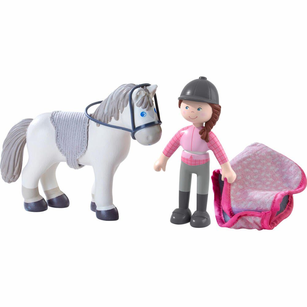 Haba Spielfigur Little Friends Reiterin Sanya und Pferd Saphira