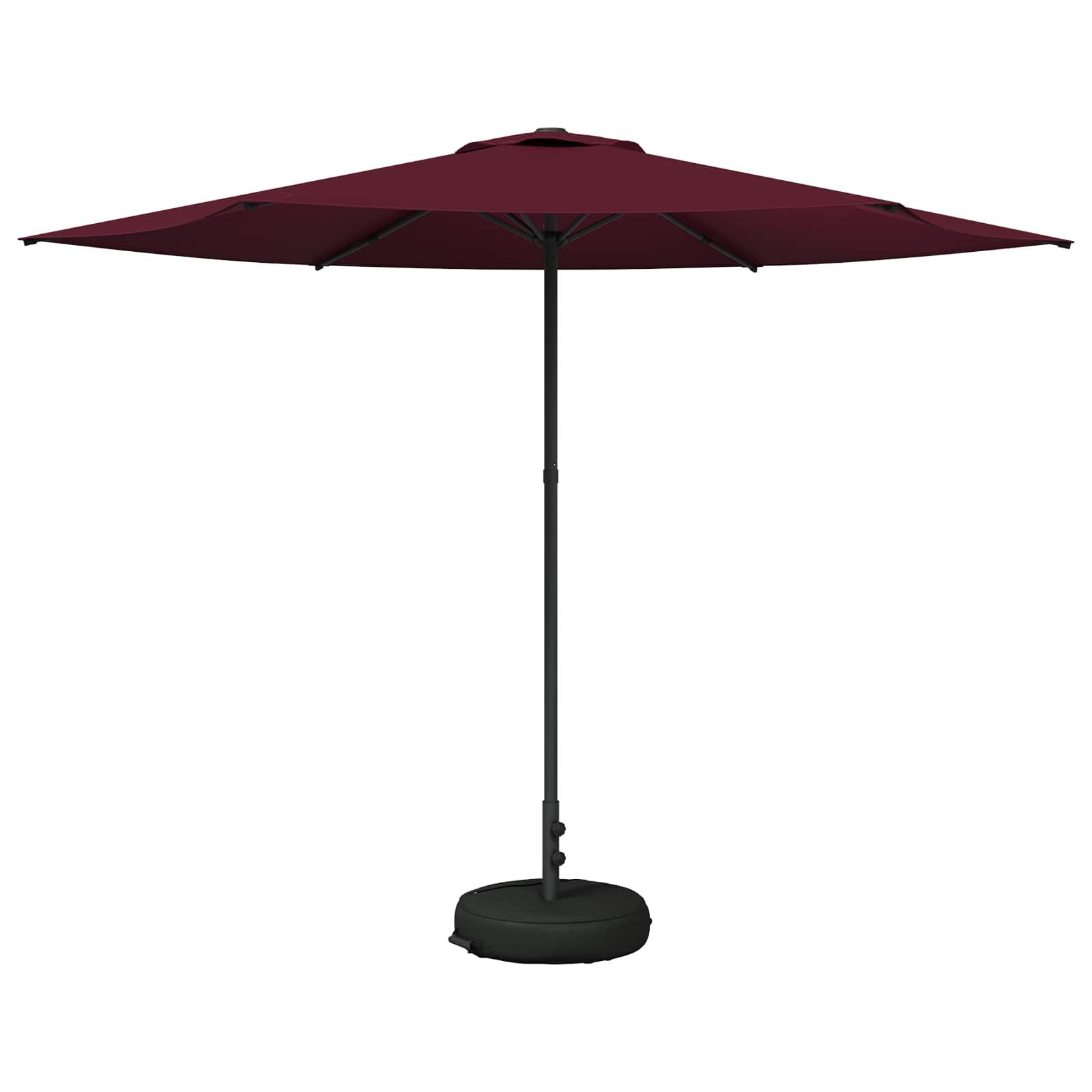 Sonnenschirm Garten-Schirm mit Fuß 300 x 300 cm Polyester Rechtwinklig