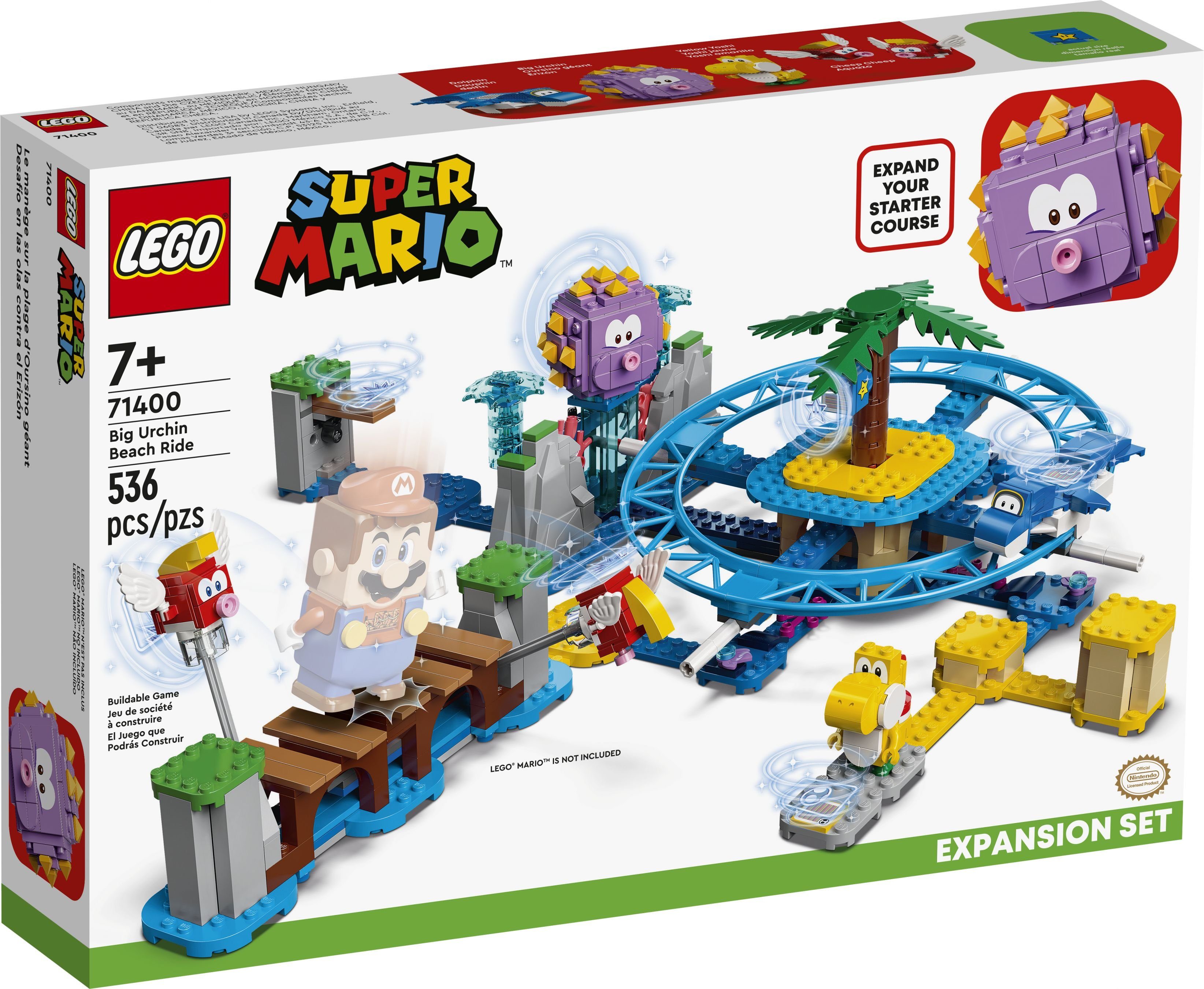 LEGO® Konstruktionsspielsteine LEGO® Super Mario™ - Maxi-Iglucks Strandausflug –, (Set, 536 St)