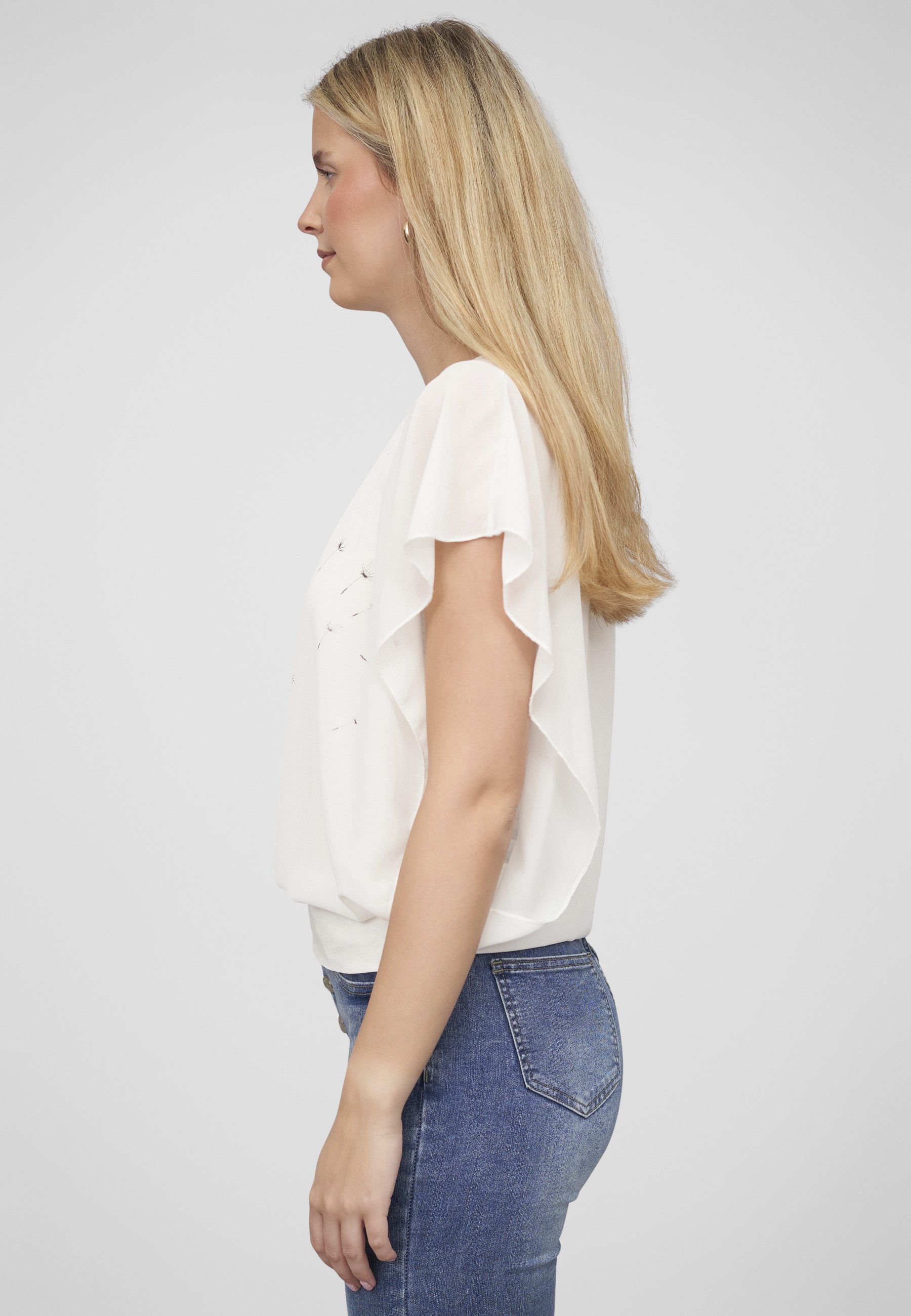 CLOUD 5IVE T-Shirt CLOUD 5IVE Cloud5ive Damen Shirt Chiffon Top Fledermausärmel (1-tlg) – Bild 4 von 5