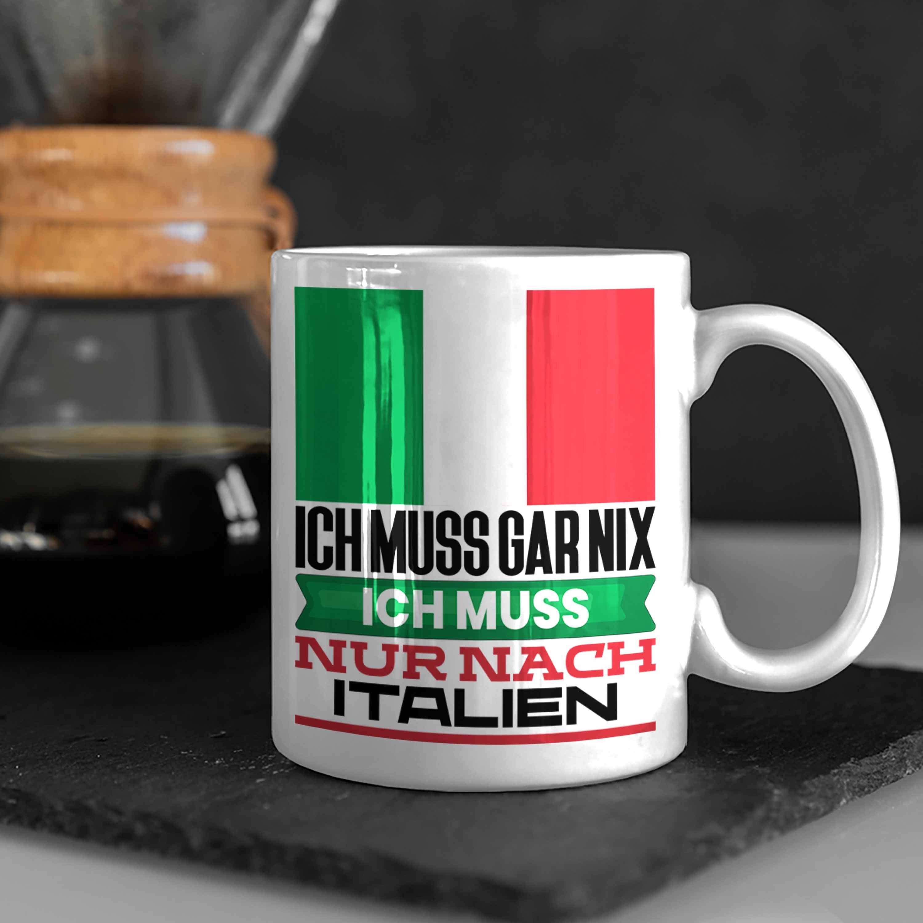 Ic Tasse Geschenkidee Italiener Weiss Tasse für Geschenk Trendation Urlaub Italien Geburtstag