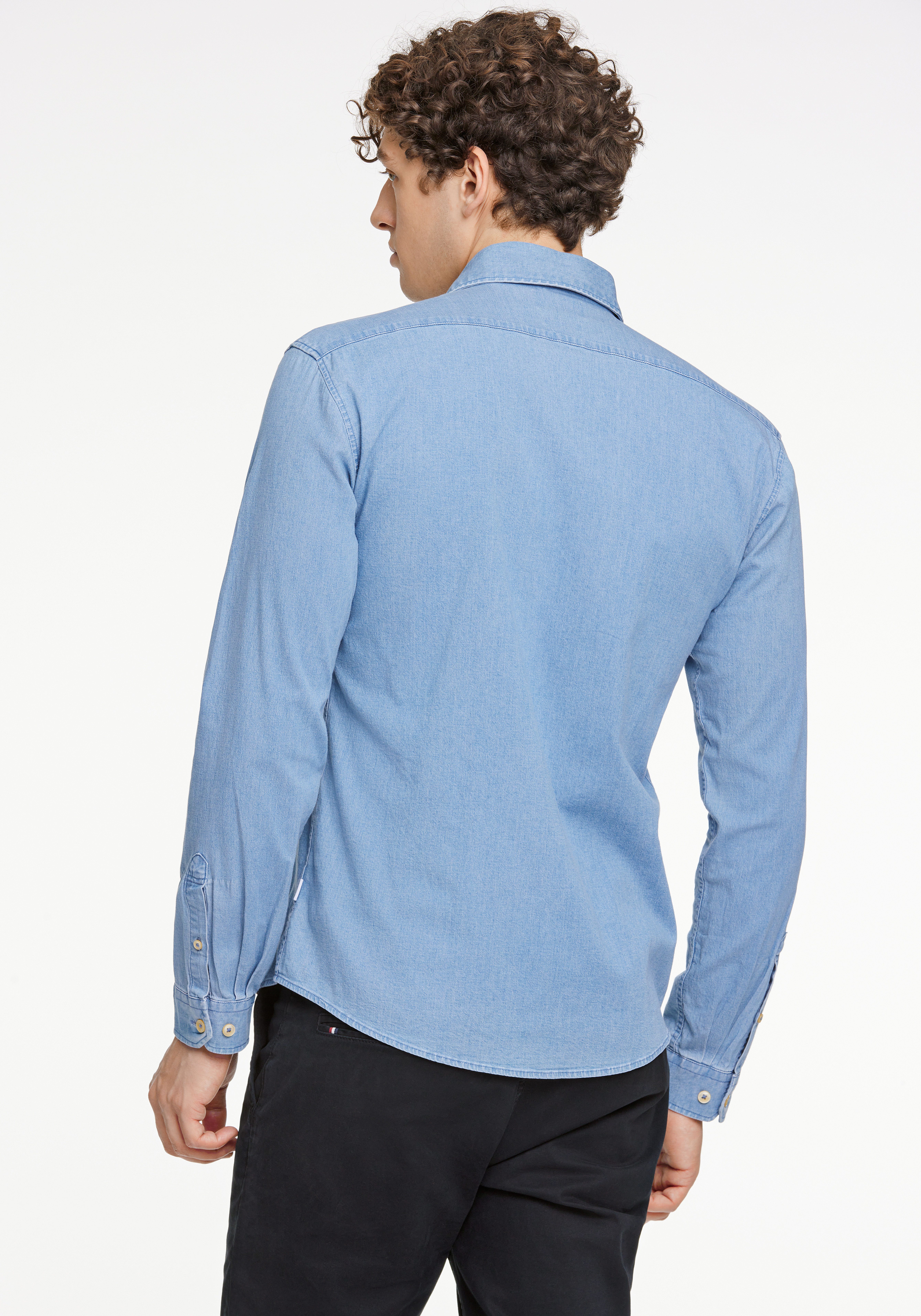 LINDBERGH Langarmhemd mit Logostickerei unten links günstig online kaufen