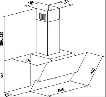 GURARI Induktions-Standherd GCH E 612 Cr r +GCH 268 WH 6 Prime, Retro Induktions Standherd 60 cm/60 L+Dunstabzugshaube 60 cm