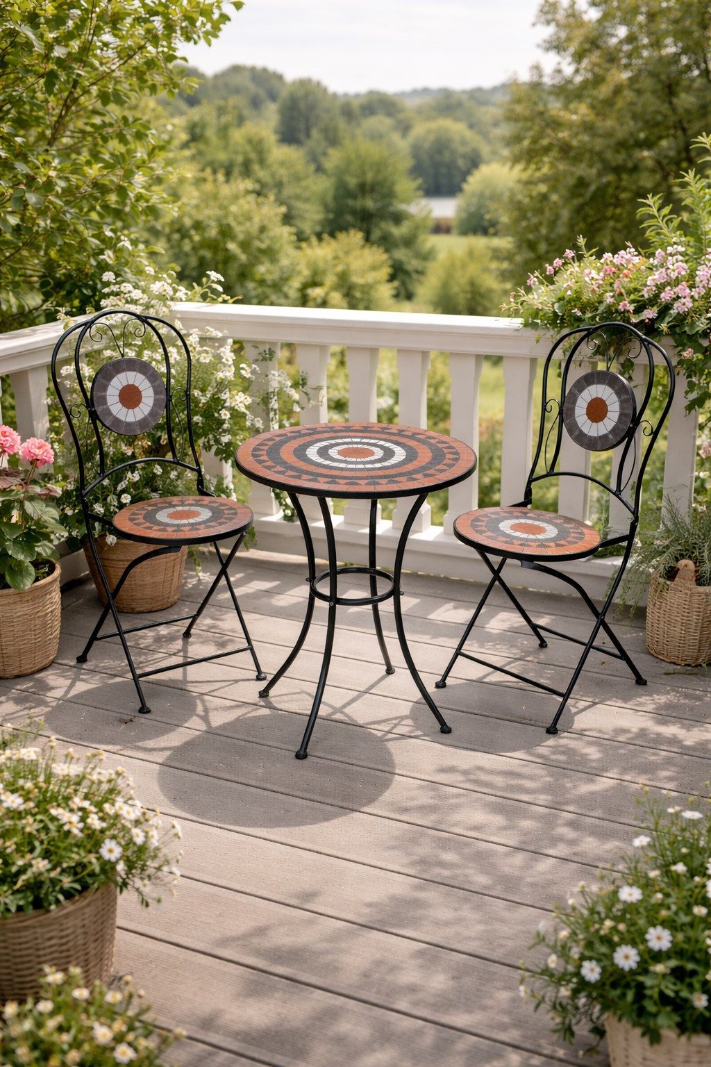 moebel-direkt-online Gartentisch 3tlg. Tischset, bestehend aus 2Klappstühlen, 1Tisch (Spar-Set, 3er-Set, Tisch und Stühle)