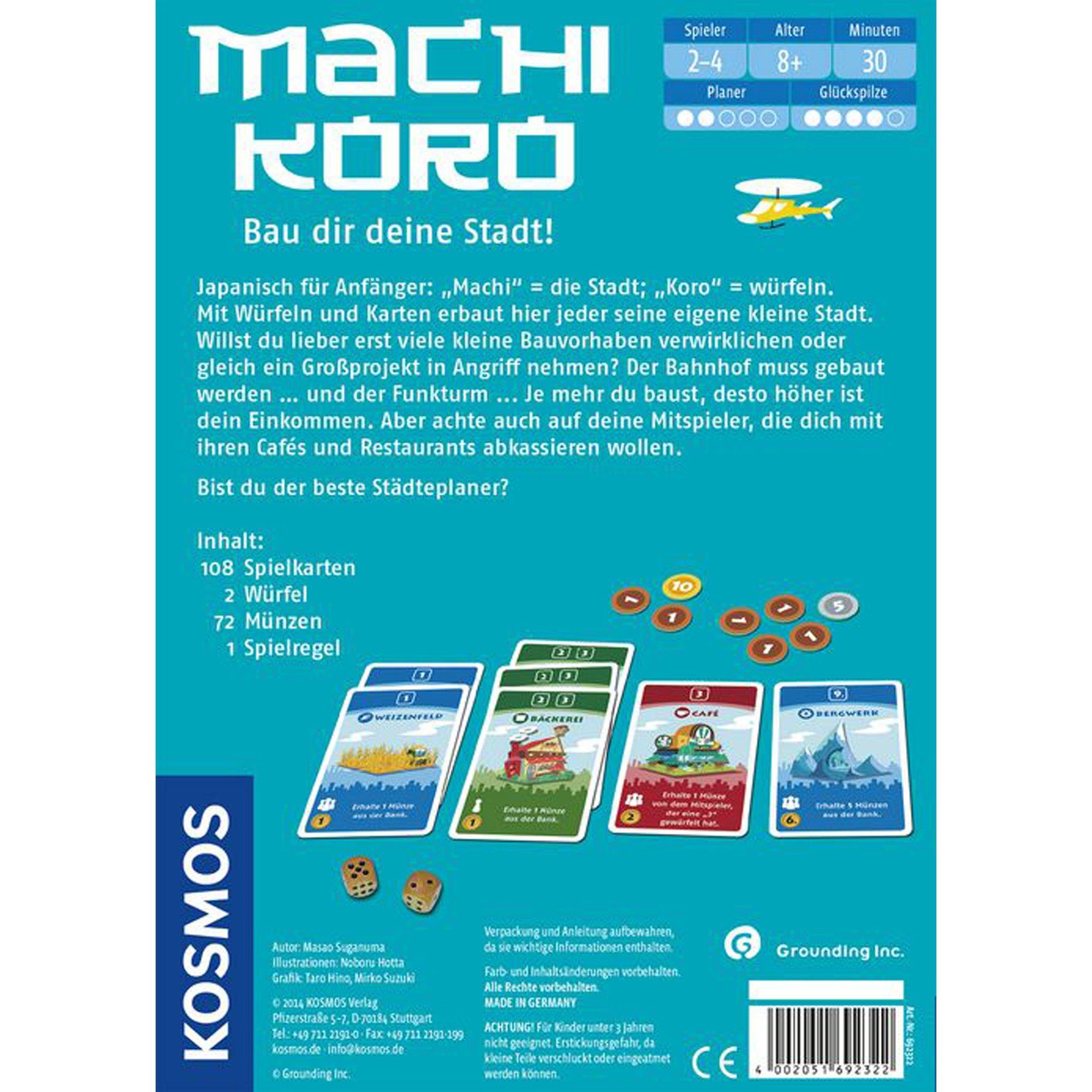 Kosmos Spiel Kosmos Machi Koro, Kartenspiel