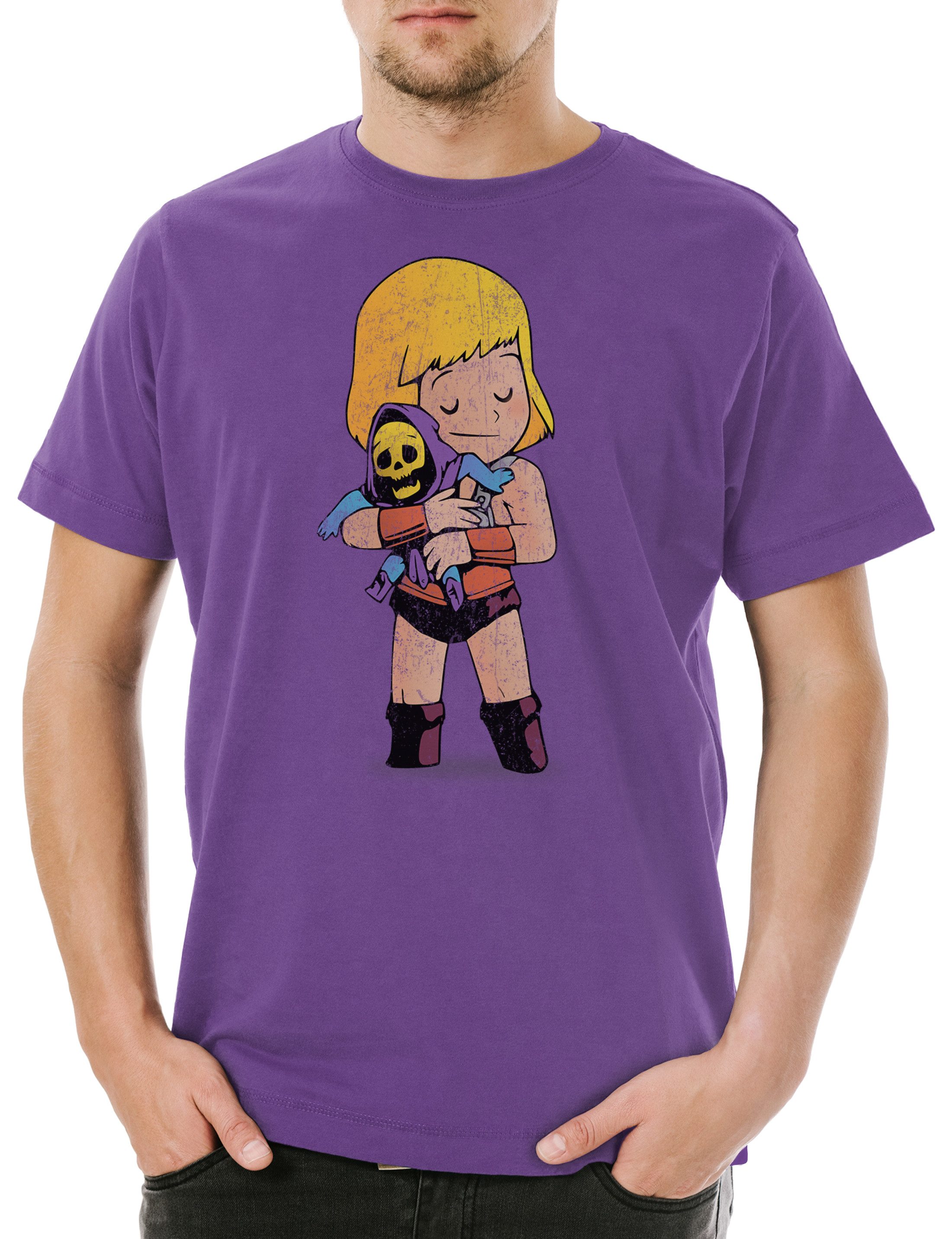 Print-Shirt Little Masters Herren T-Shirt 80s Eighties Grayskull He Eternia Man