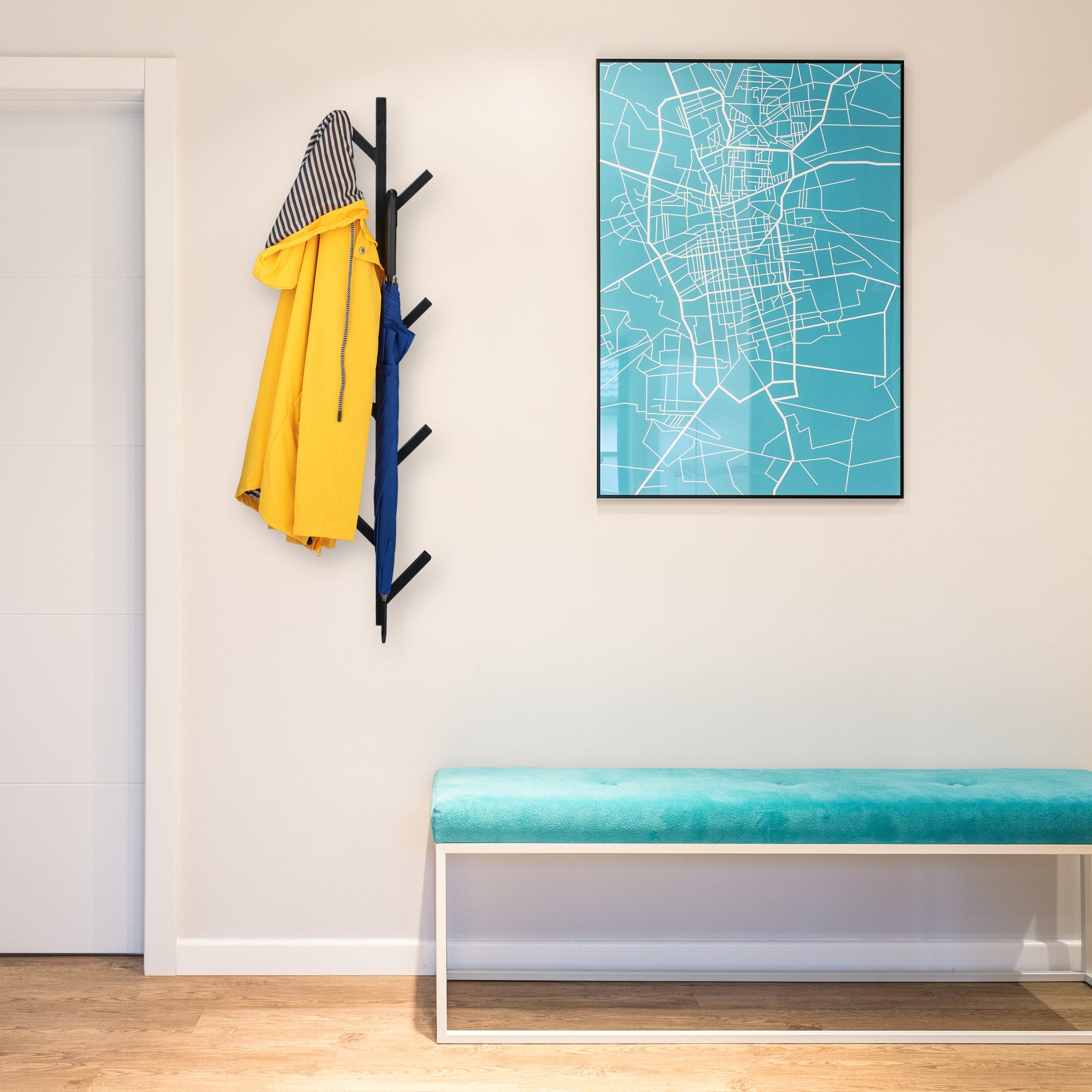 relaxdays Wandgarderobe mit 8 Haken (1 St) – Bild 5 von 5