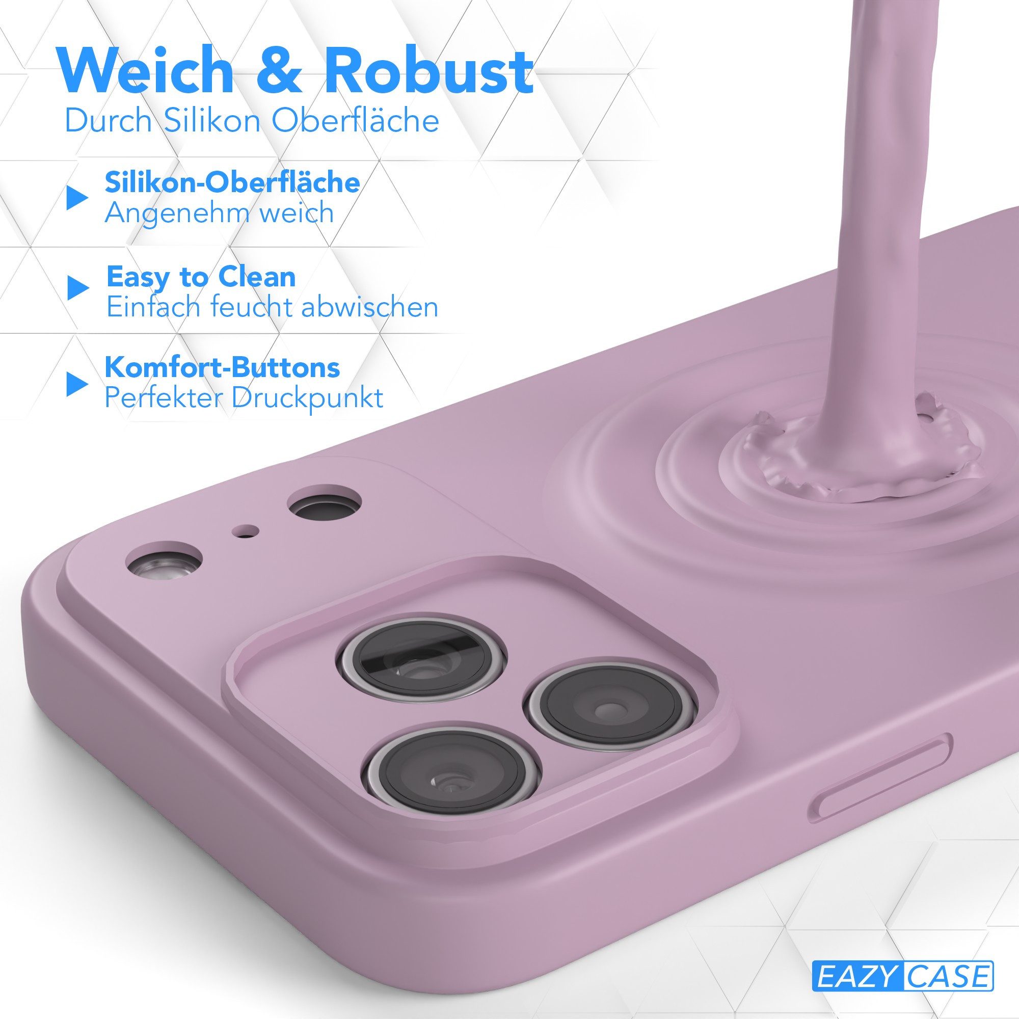 EAZY CASE Handyhülle für Apple iPhone 17 Pro Max Hülle Silikon 6,9 Zoll, Hülle mit Kameraschutz Handycase Soft Smart Slimcover Lila / Flieder – Bild 5 von 5