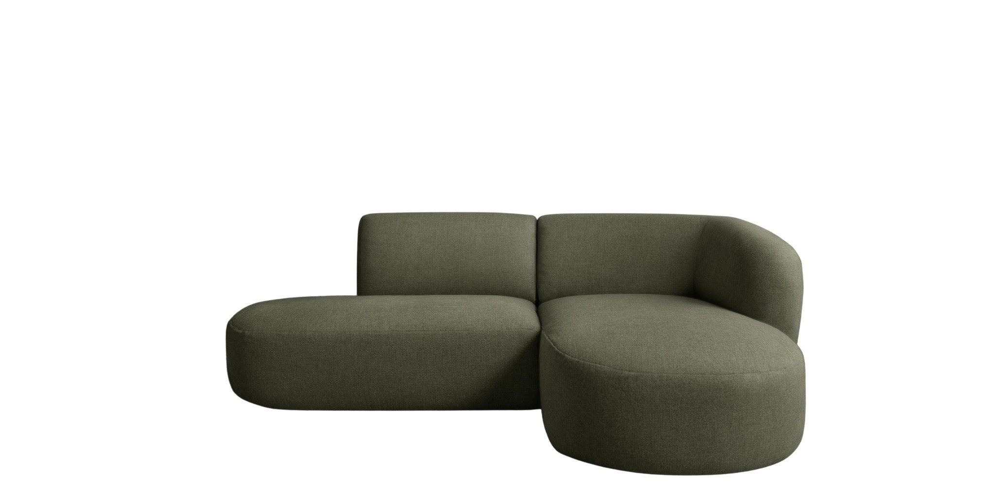 Kaiser Möbel Ecksofa Sofa mit natürlicher Struktur und elegantem Design LUNA im Stoff LINS, Natürliche, leinenähnliche Stoffstruktur,Strapazierfähiger Webstoff