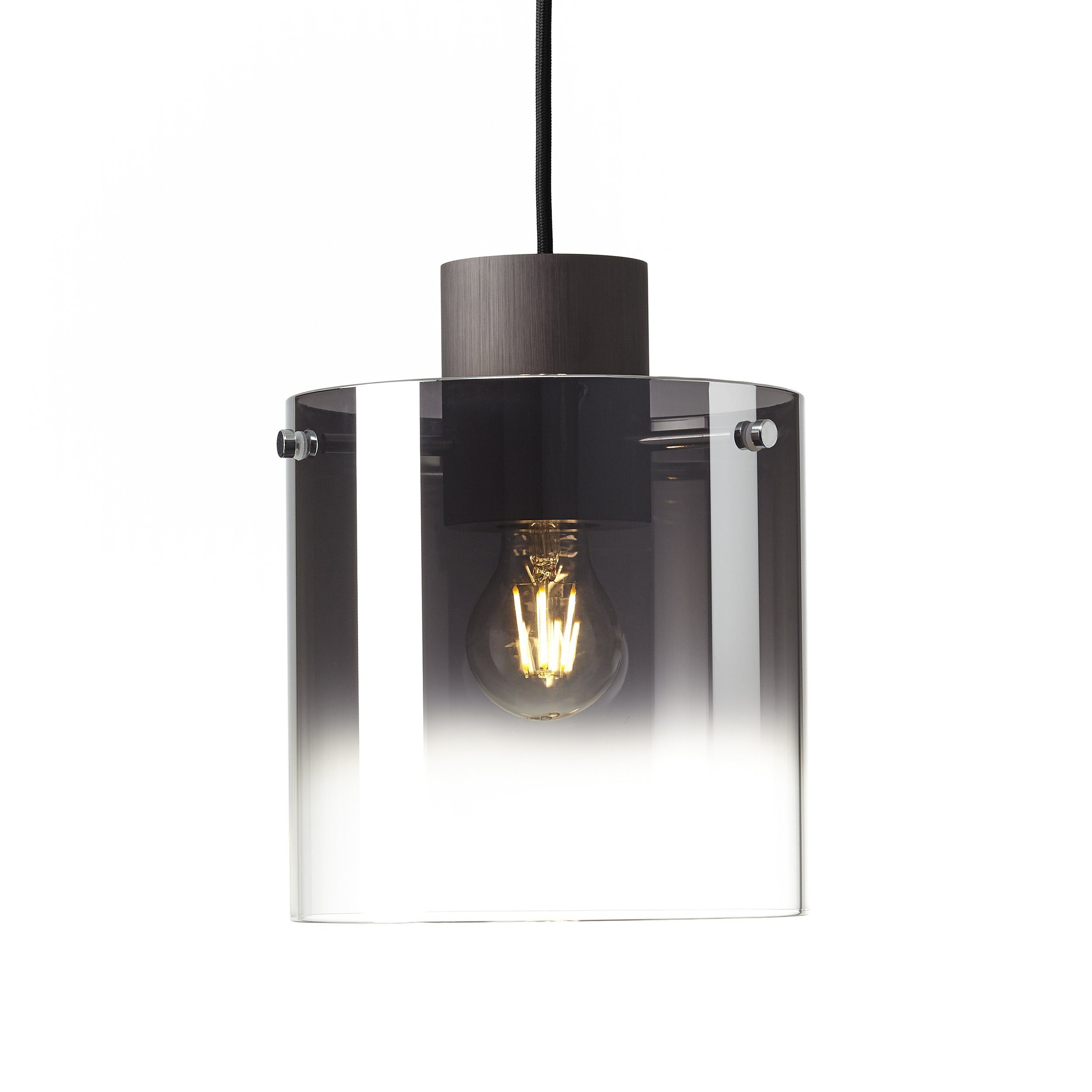Lightbox Hängeleuchten, ohne Leuchtmittel, Hängelampe Ø 20 cm Höhe, E27, 120 Metall/Glas 60 W, cm, max
