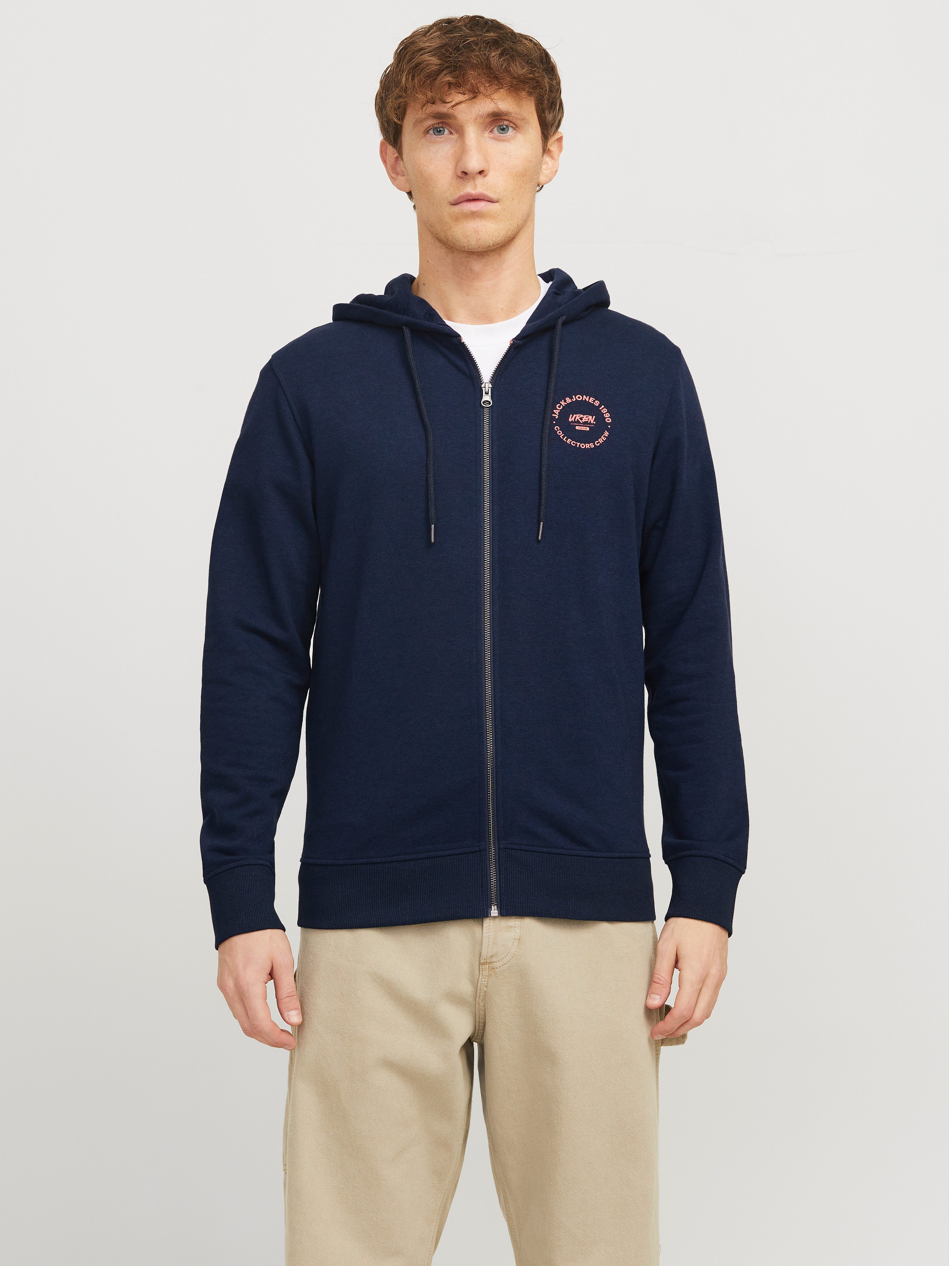 Jack & Jones Kapuzensweatjacke JJSIMON Hoodie mit Reißverschluss und hohem günstig online kaufen