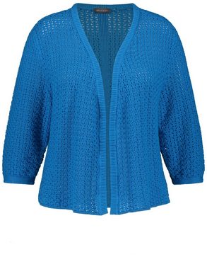 Samoon Cardigan 3/4 Arm Strickjacke aus Lochstrick