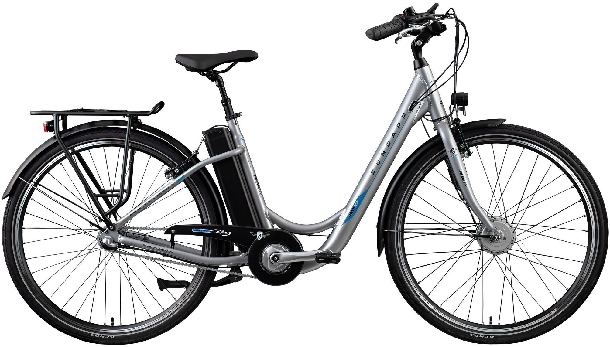 Zündapp E-Bike Cityrad Green 2.7, 3 Gang, Nabenschaltung, Frontmotor, 531,6 Wh, Pedelec, Elektrofahrrad für Damen u. Herren