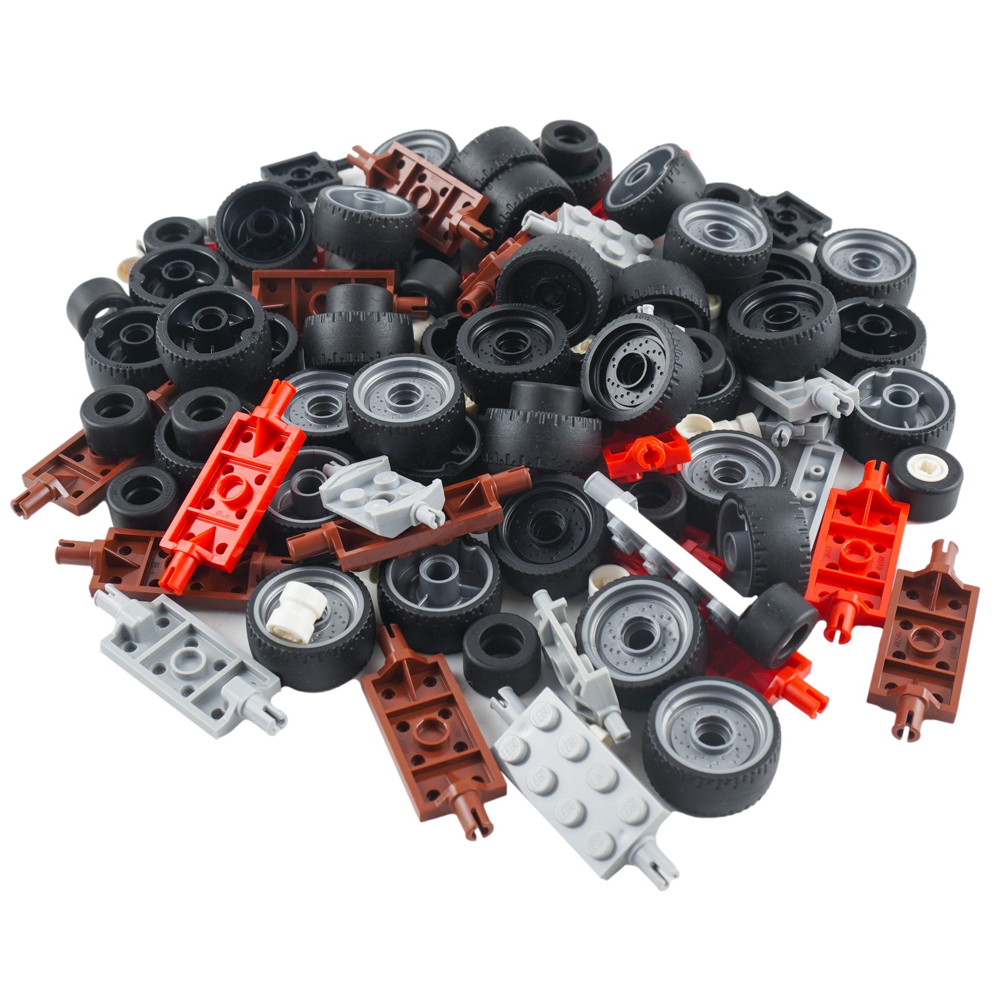 LEGO® LEGO® City 30 Achsen mit Rädern bunt gemischt - Teile 90x Spielbausteine, (Bausteine, 90 St., Kreativ-Set), Made in Europe