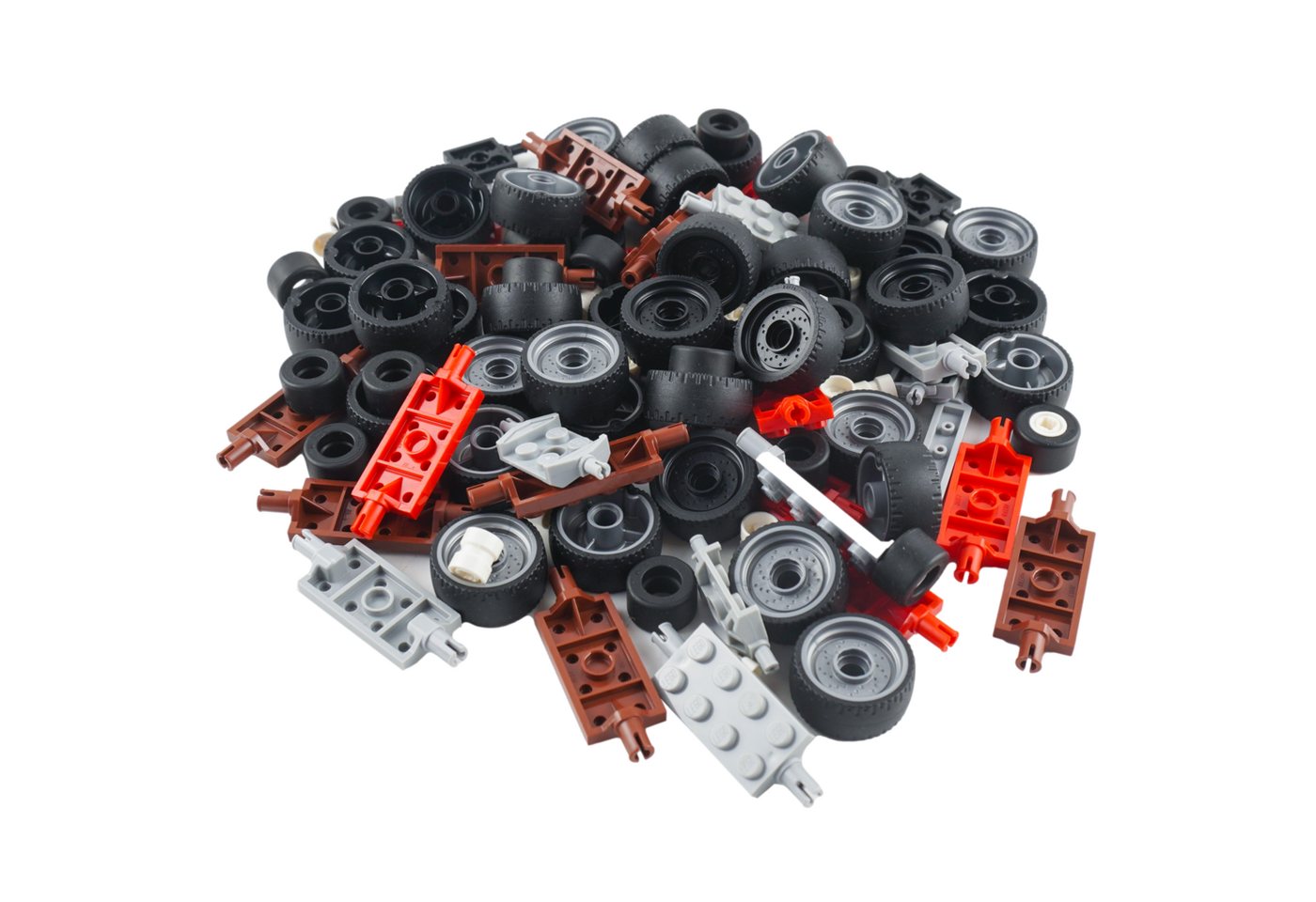 LEGO® LEGO® City 30 Achsen mit Rädern bunt gemischt - Teile 90x Spielbausteine, (Bausteine, 90 St., Kreativ-Set), Made in Europe
