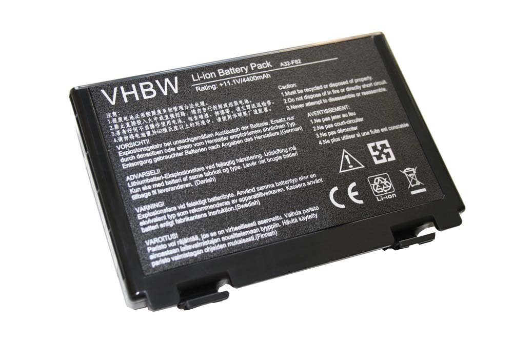 vhbw kompatibel mit Asus F Serie Ff83s, F82, F52 Laptop-Akku Li-Ion 4400 mAh (11,1 V)