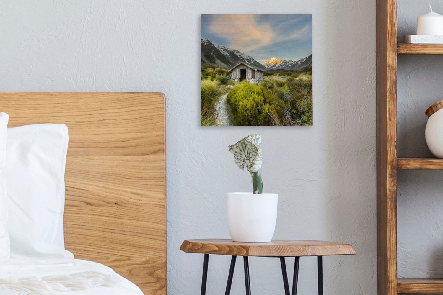- Berg, Leinwand Leinwandbild Bilder (1 St), - für OneMillionCanvasses® Neuseeland Schlafzimmer Wohnzimmer Haus