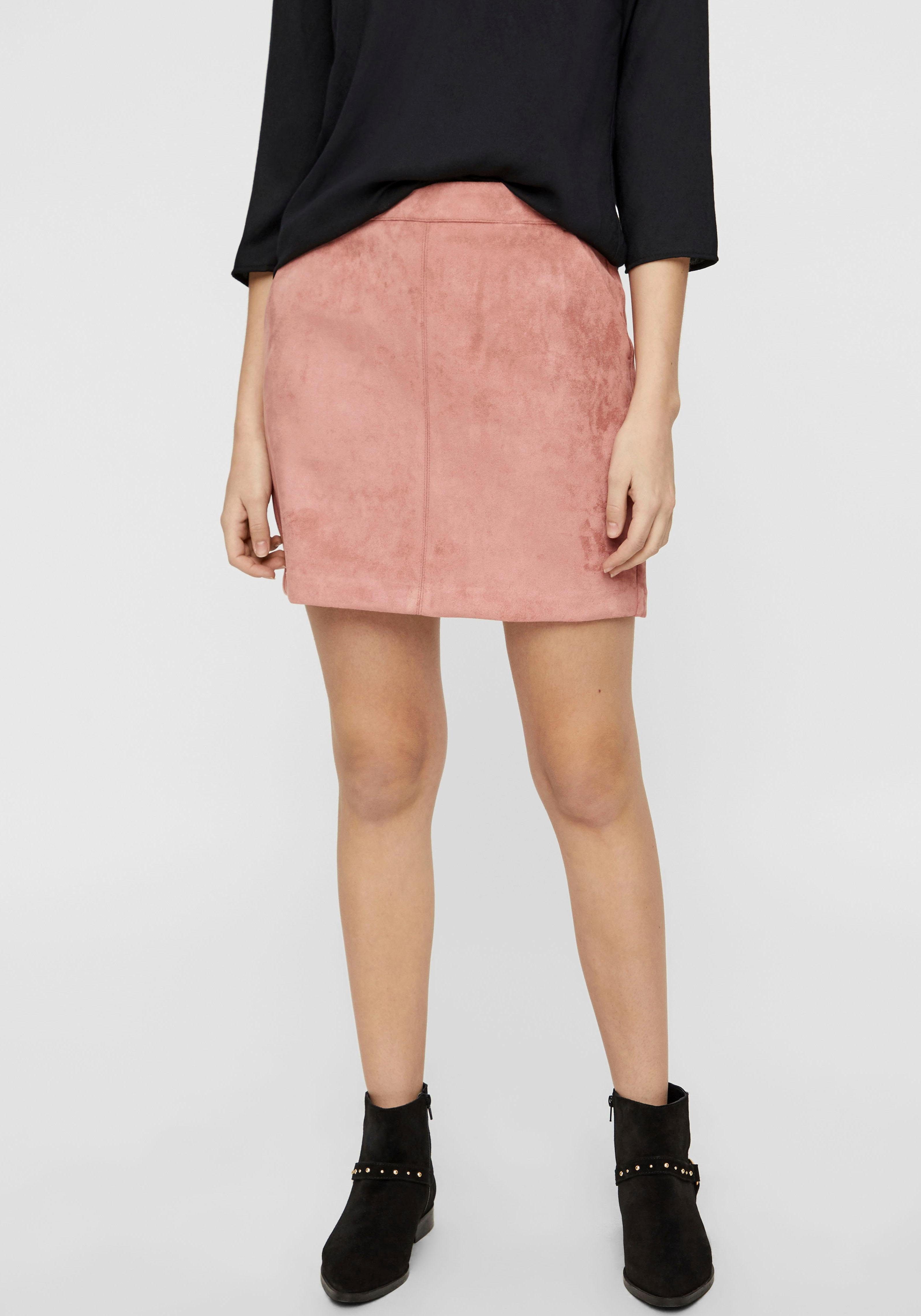 Vero Moda Lederimitatrock VMDONNADINA FAUXSUEDE SHORT SKIRT Materialmix von Vero Moda