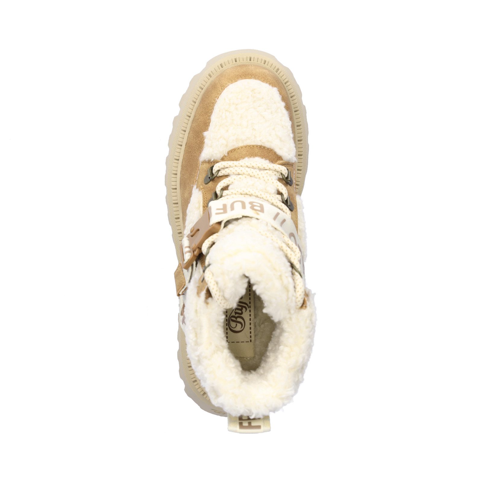 Buffalo Buffalo Damen Schnürboot Aspen Com Mid beige braun Schnürboots