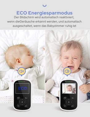 Cbei Babyphone Baby Monitor Babyphone mit LCD Bildschirm Schwarz Nur Audio