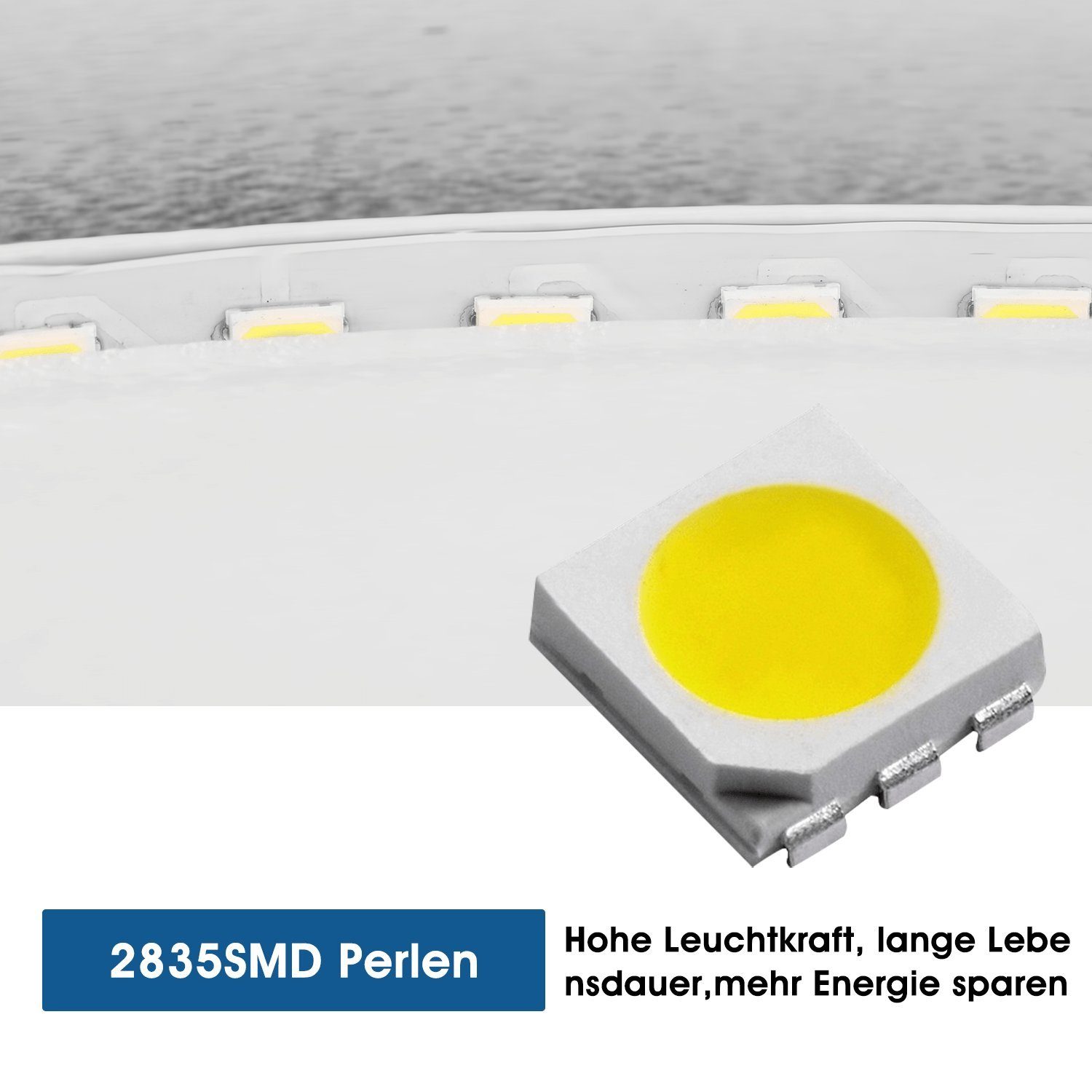 LETGOSPT Deckenleuchte Flach Dünn Lampe 18W Rund Ultra Modern Deckenlampe