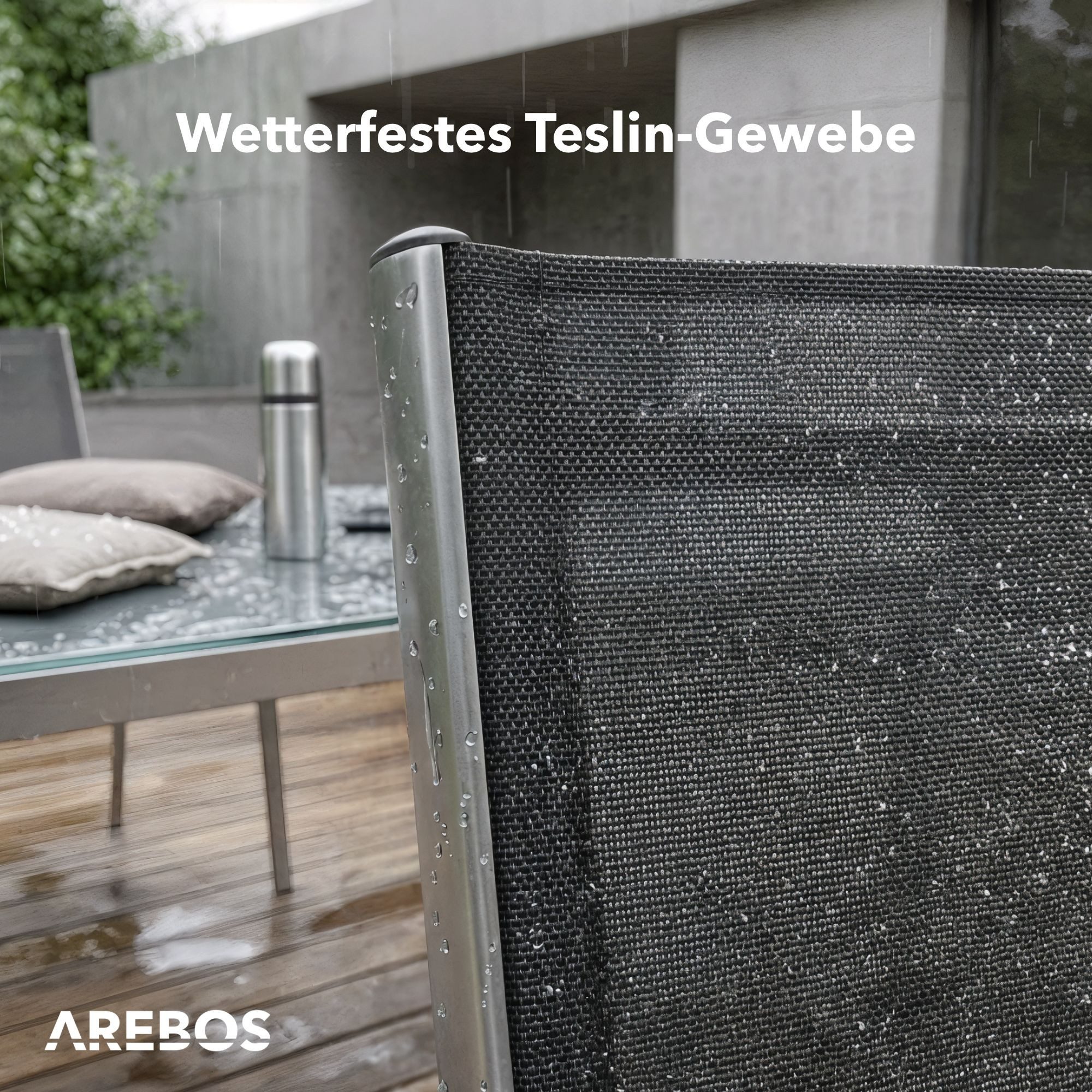 Arebos Klappstuhl Gartenstuhl 4er Set klappbar Hochlehner Alu verstellbar UV-fest (Set, 4 St), 7-fach verstellbar, Wetterfestes, bis 120 kg – Bild 5 von 5