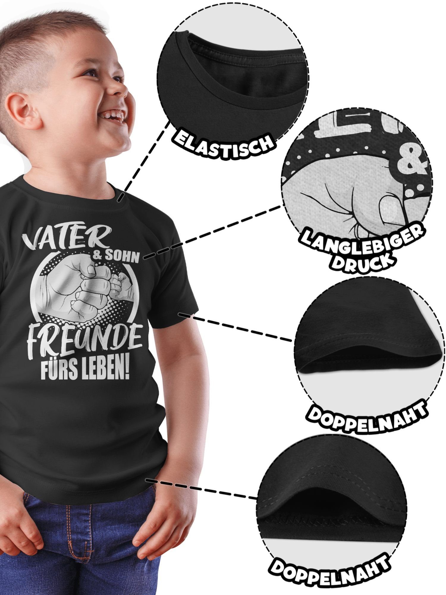 Shirtracer T-Shirt Vater & Sohn Freunde fürs Leben! (1-tlg) Partner-Look Familie Kind