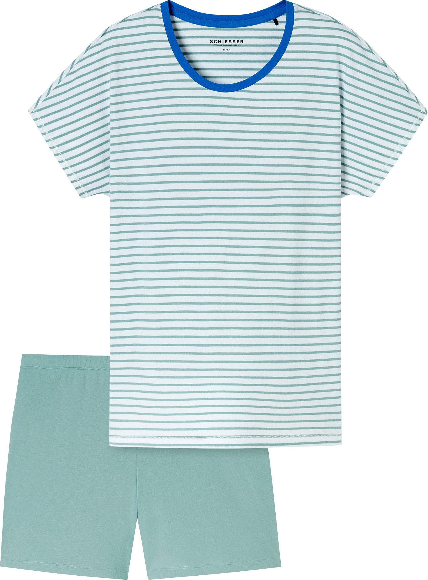 Schiesser Pyjama Damen-Shorty Single-Jersey Streifen günstig online kaufen
