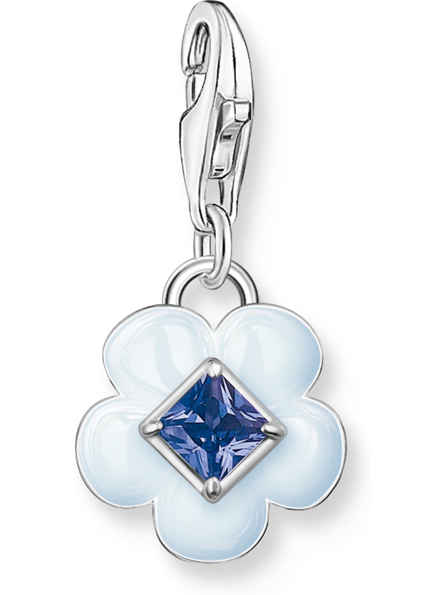 Kettenanhänger Thomas Sabo Damen-Charm 925er Silber Glasstein