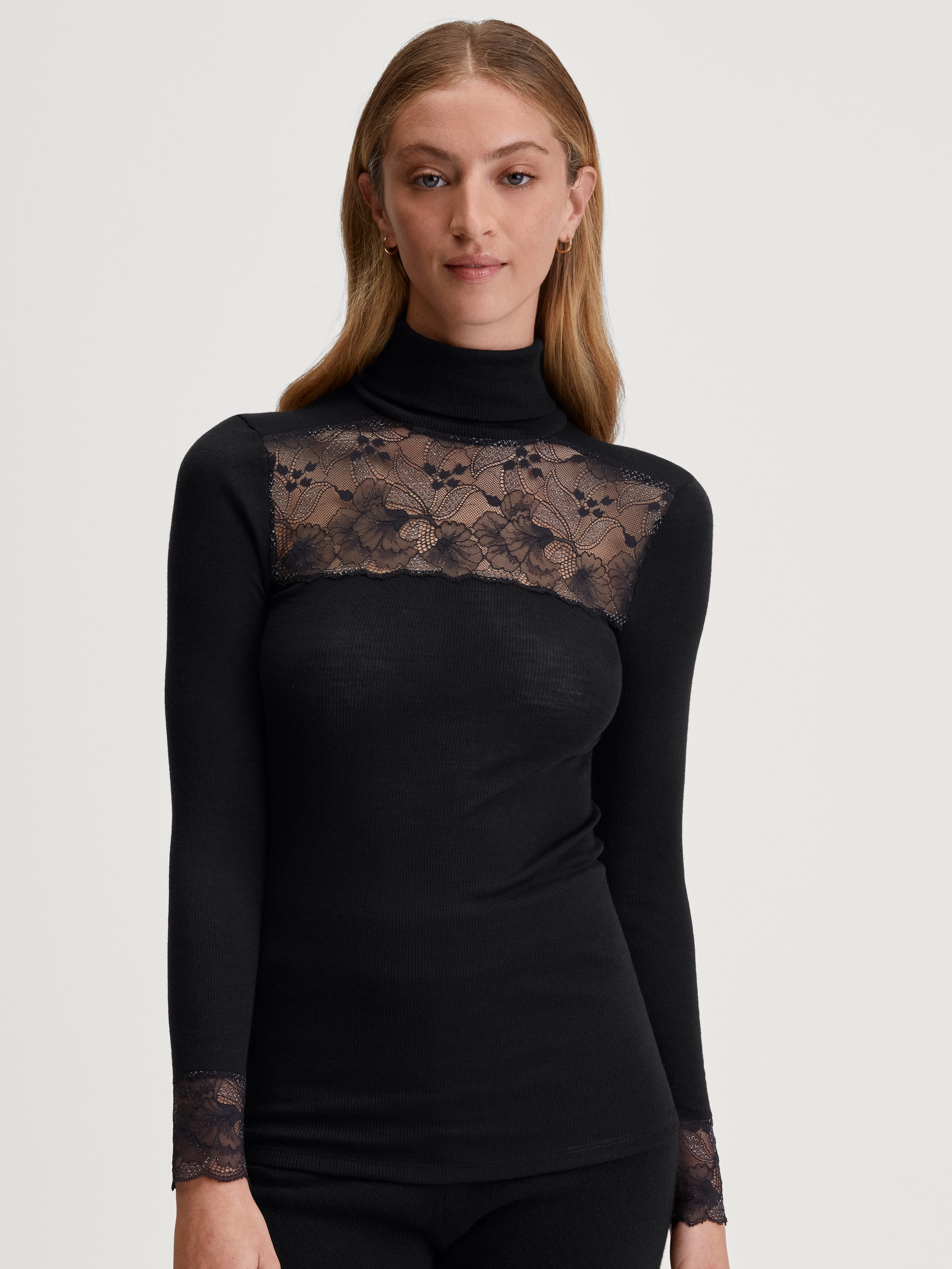 CALIDA Langarmshirt Silky Wool Glam Damen (1-tlg) günstig online kaufen