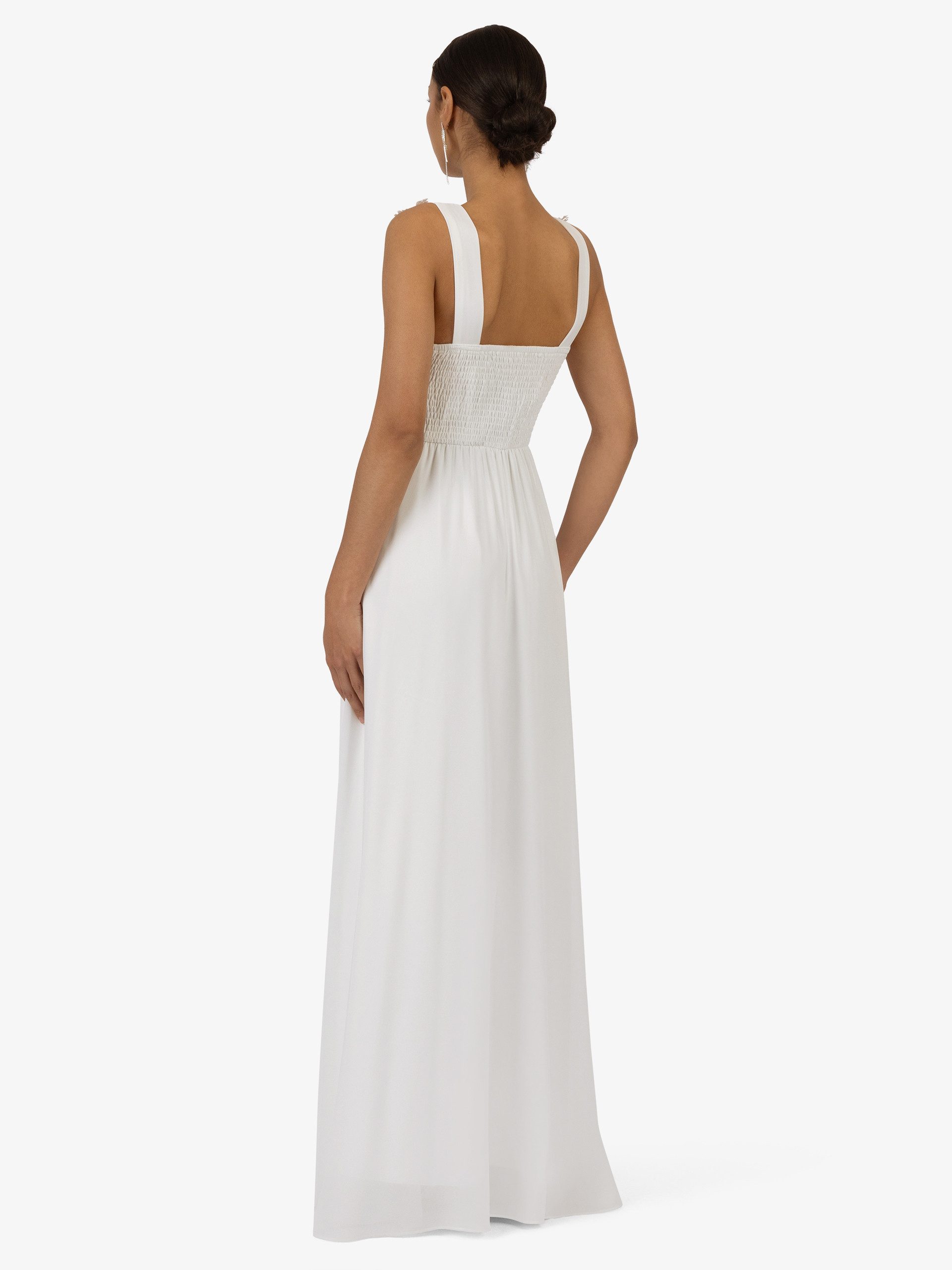 Kraimod Abendkleid mit einem Oberteil aus Mesh mit Spitze